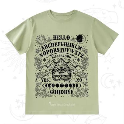 Purplehecate Hello Goodbye Witch Ouija Board Christmas T-Shirt