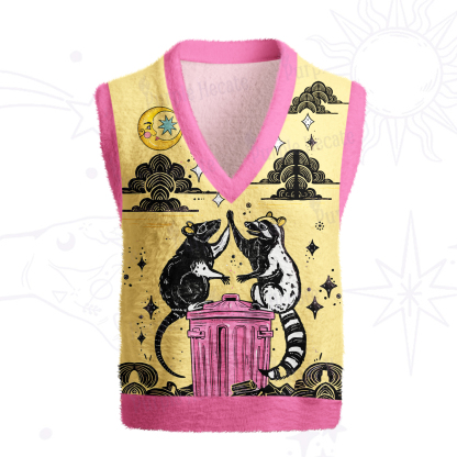 Purplehecate The Team Trash Opossum Tarot Ugly Sweater Vest