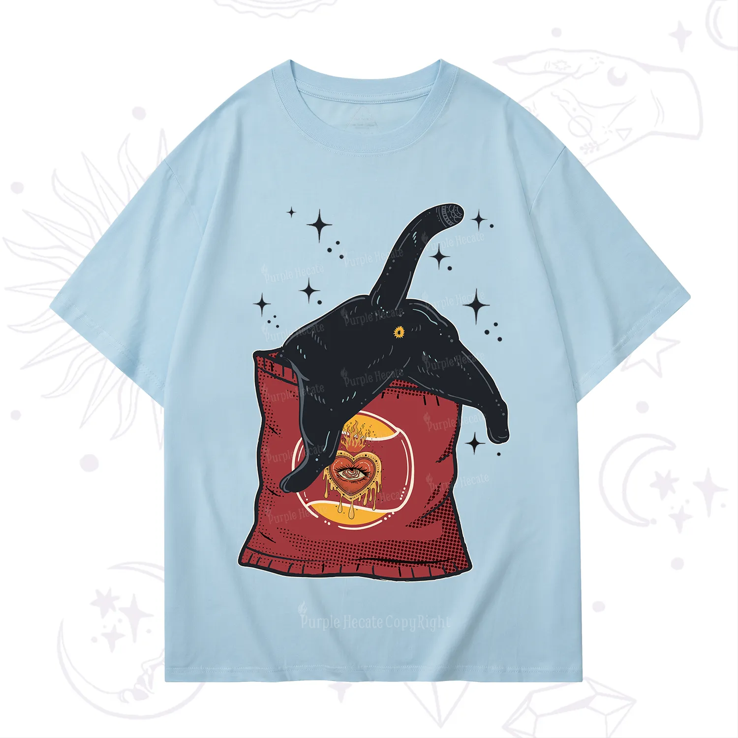 Purplehecate Curious Witch Cat T-Shirt