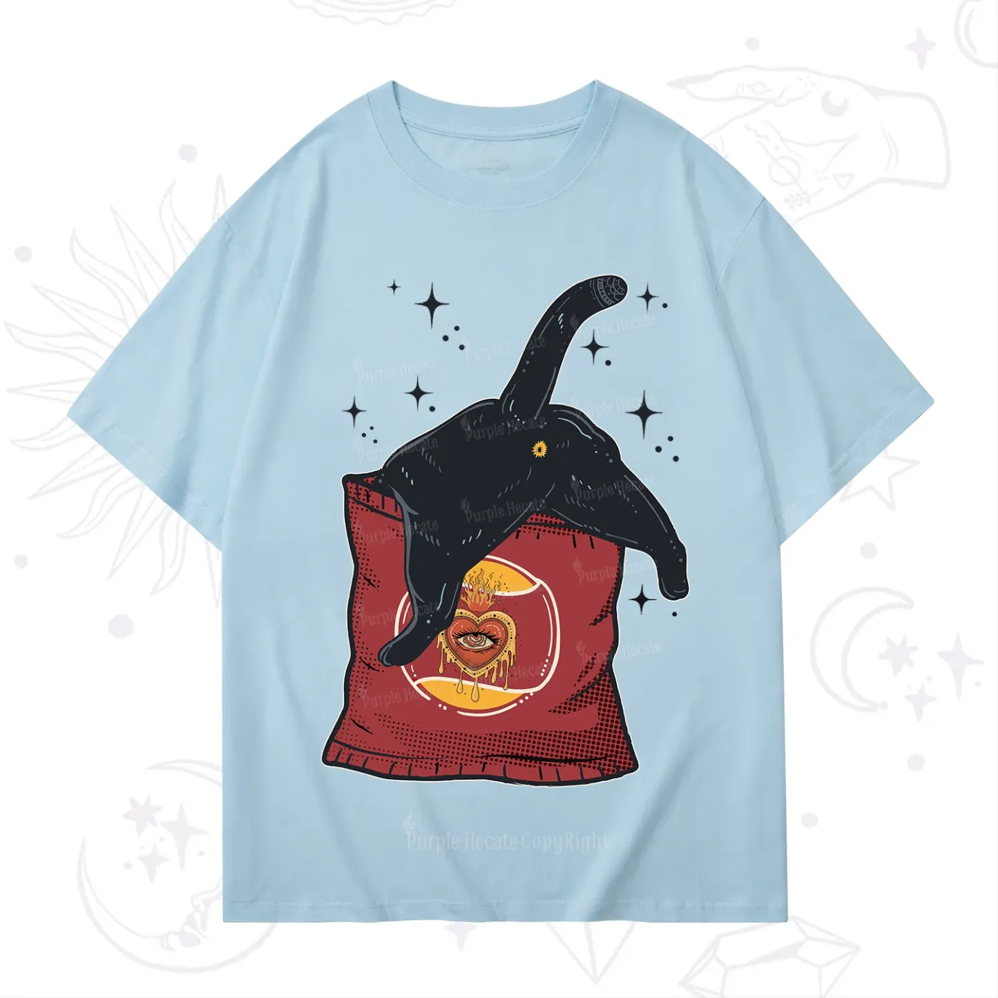 Purplehecate Curious Witch Cat T-Shirt