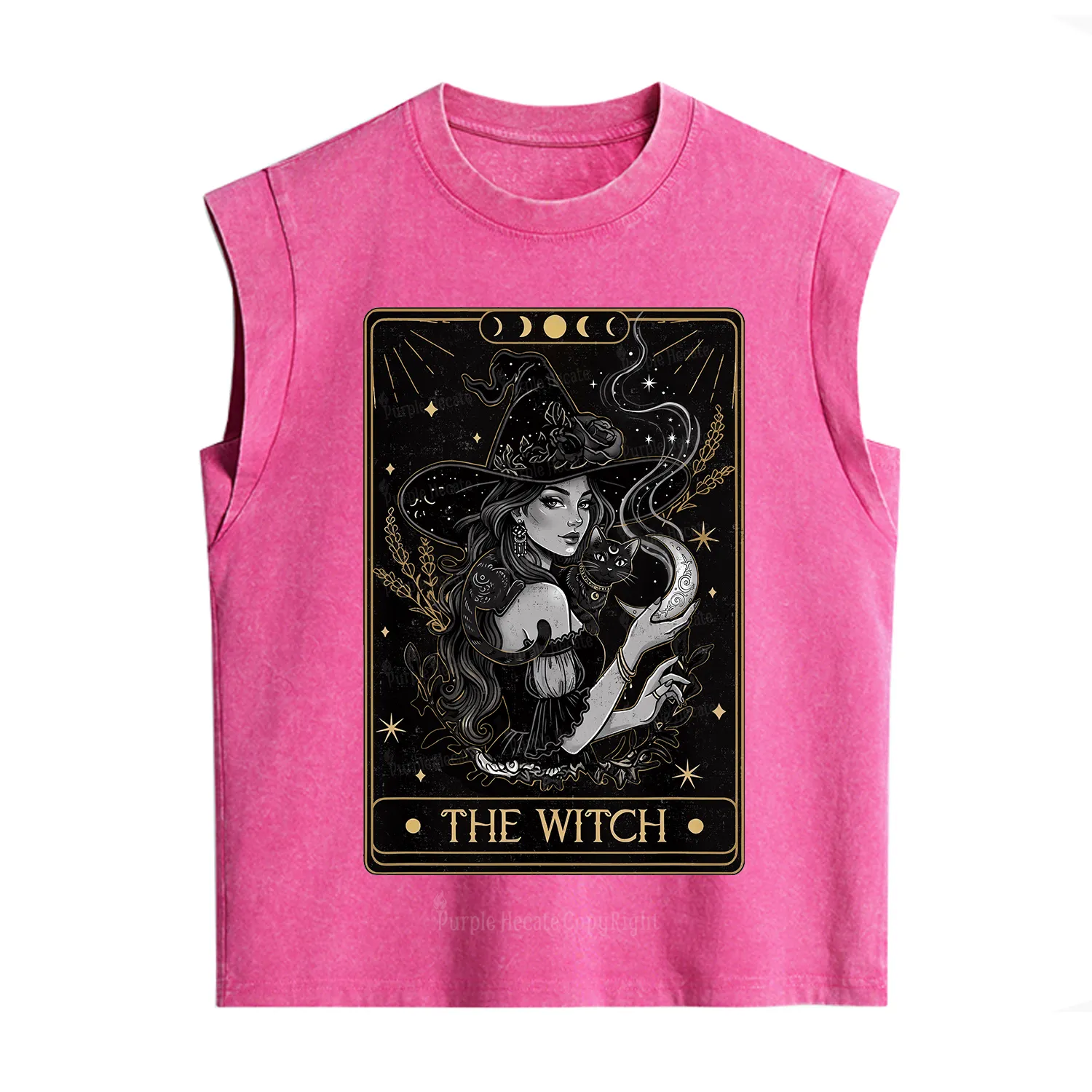 Purplehecate The Witch Enchanted Tarot Card Vintage Washed Tank