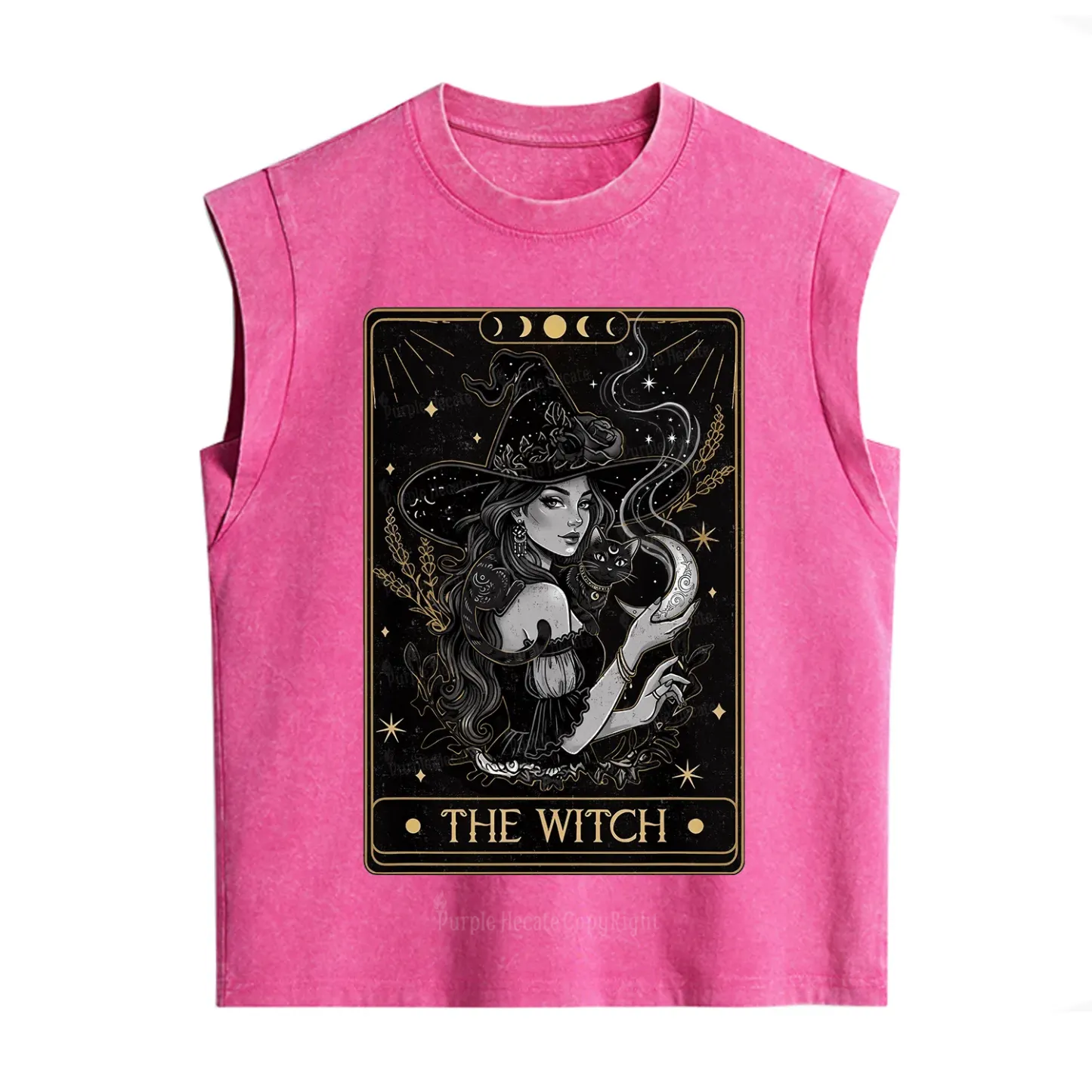 Purplehecate The Witch Enchanted Tarot Card Vintage Washed Tank