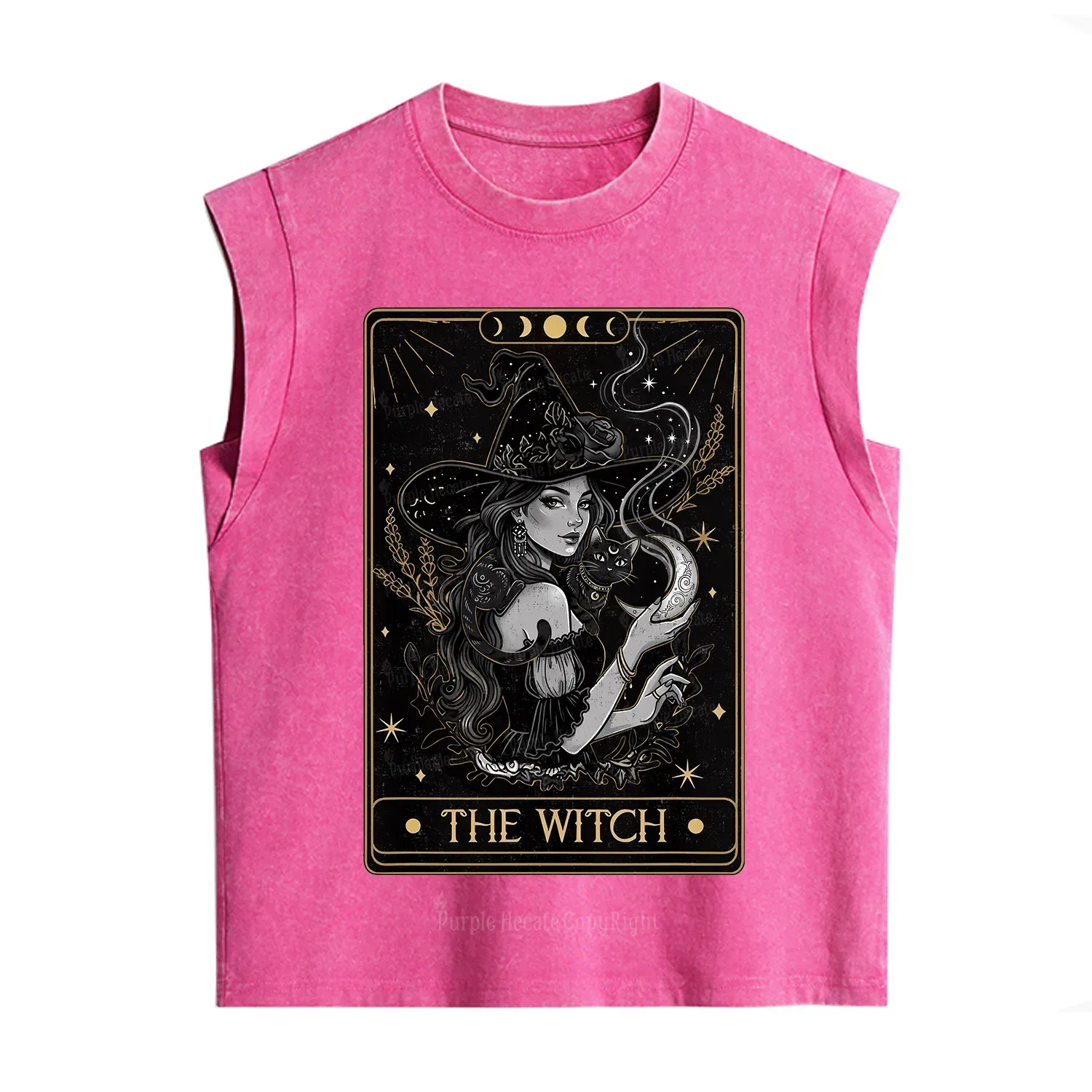 Purplehecate The Witch Enchanted Tarot Card Vintage Washed Tank