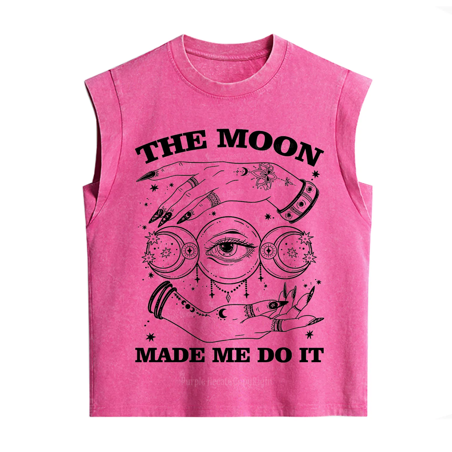 Purplehecate Funny The Moon Made Me Do It Vintage Washed Tank