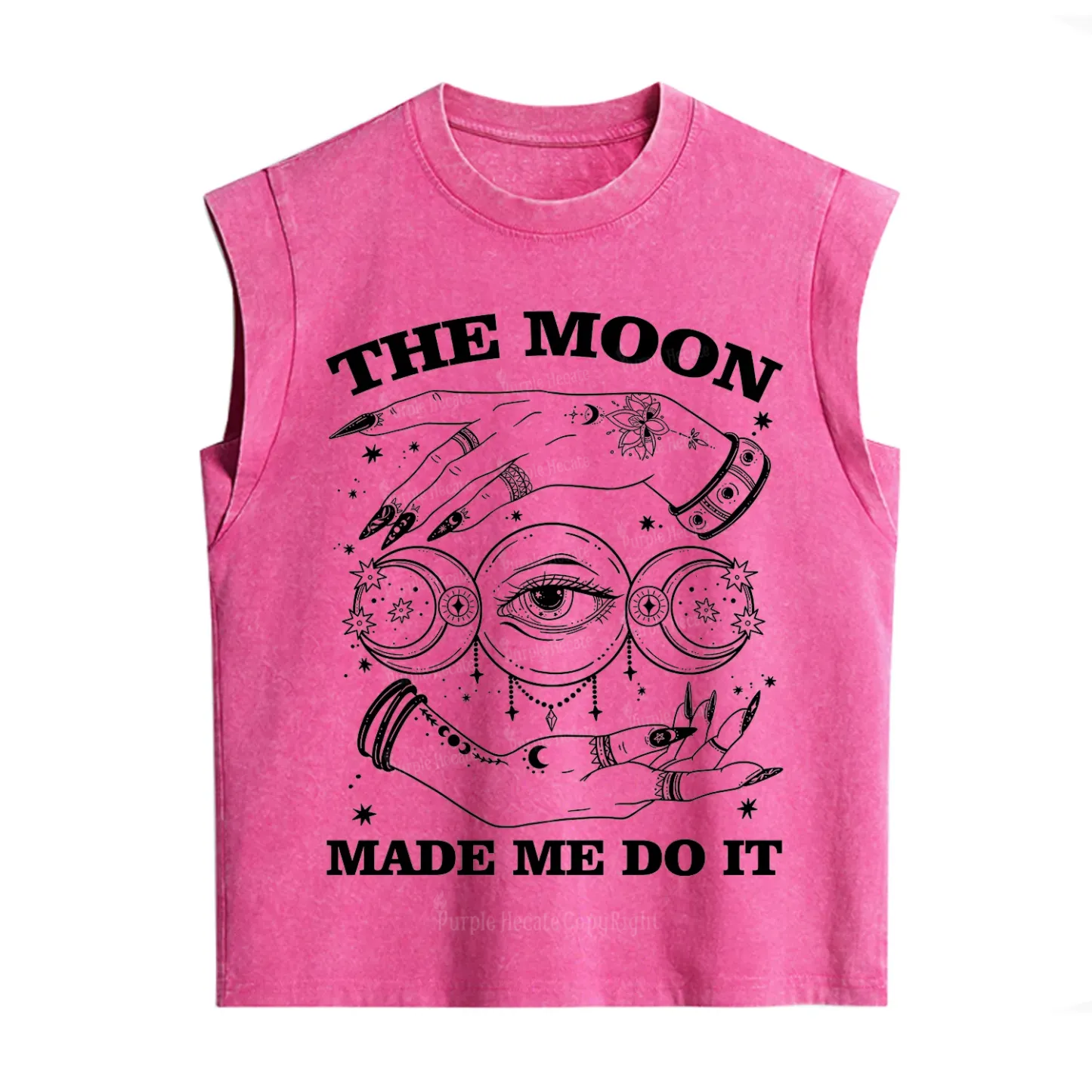 Purplehecate Funny The Moon Made Me Do It Vintage Washed Tank