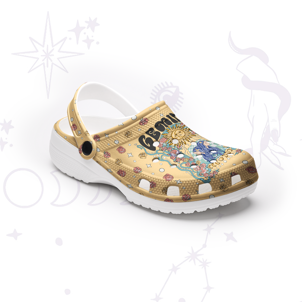 Purplehecate Gemini Spirit Zodiac Rubber Clogs