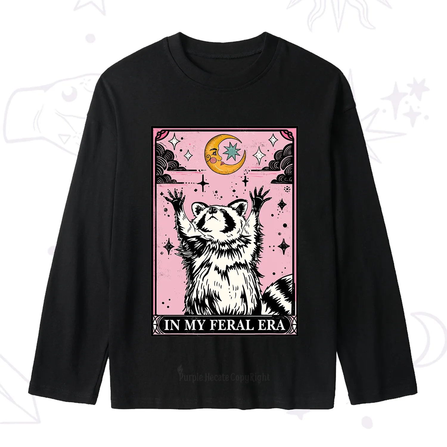 [Copy]Purplehecate Funny Possum Sorry I Can't I'm Dead Slub Long Sleeve T-Shirt