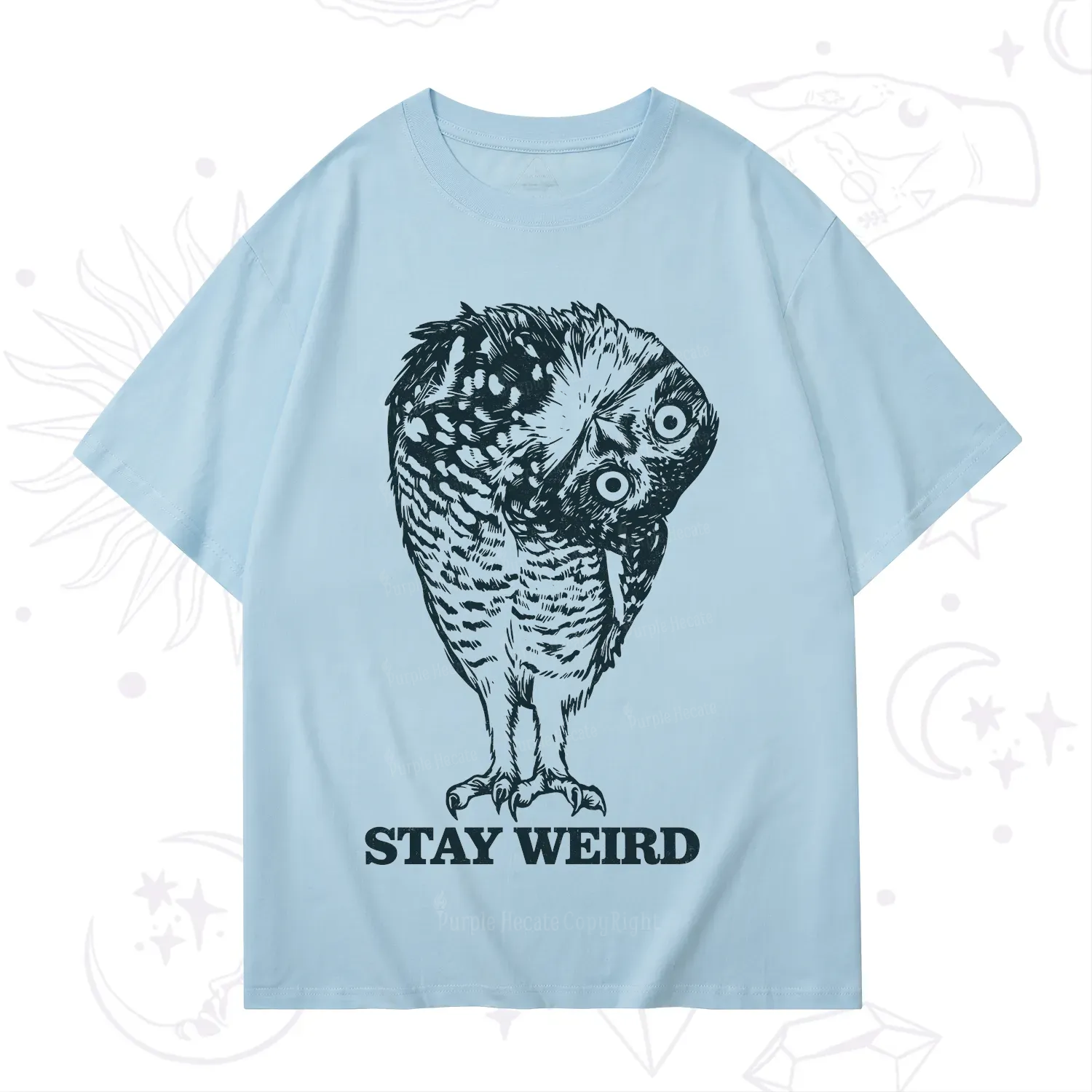 Purplehecate Stay Weird Innocent Owl T-Shirt