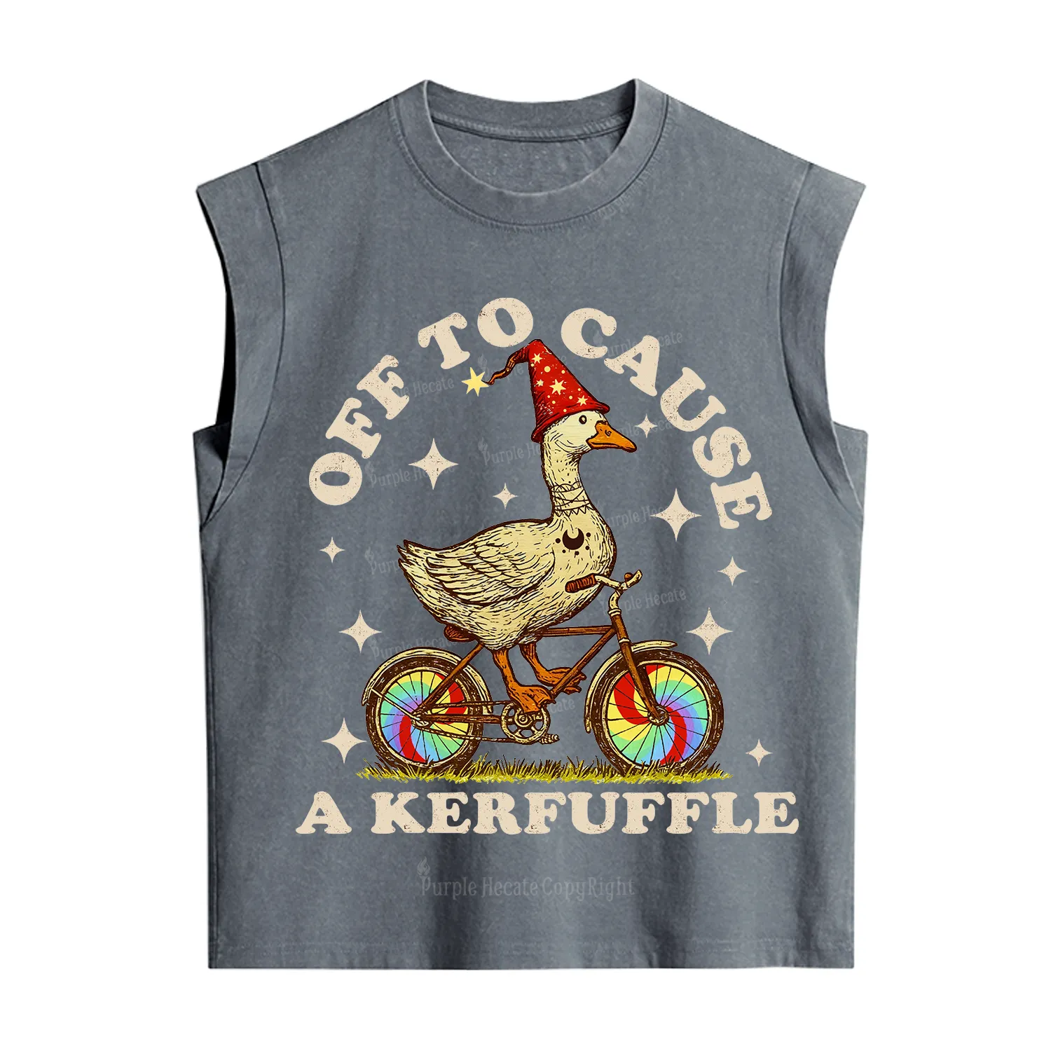 Purplehecate Off to Cause a Kerfuffle Goose Vintage Washed Tank