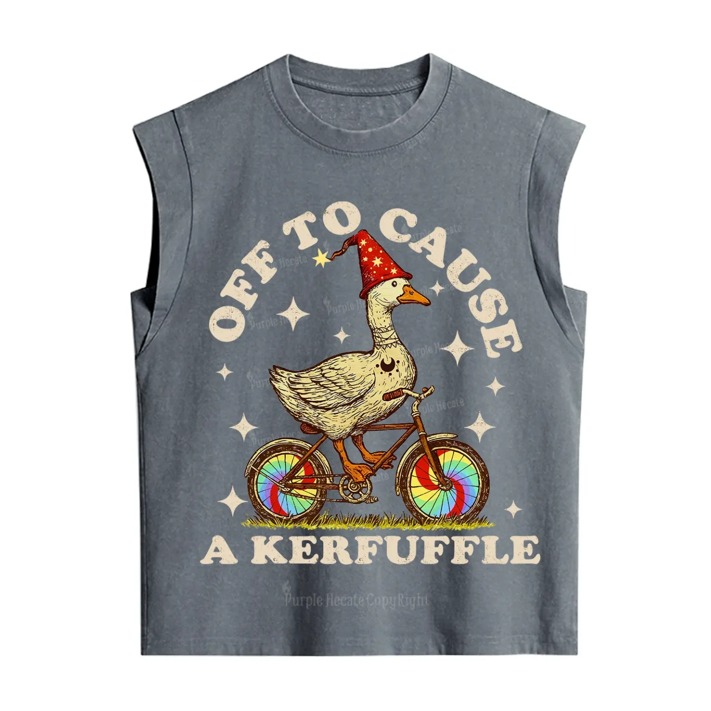 Purplehecate Off to Cause a Kerfuffle Goose Vintage Washed Tank
