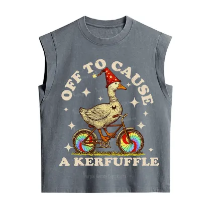 Purplehecate Off to Cause a Kerfuffle Goose Vintage Washed Tank