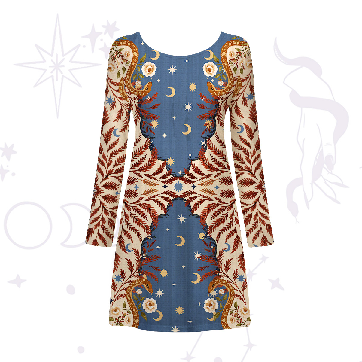 Purplehecate Celestial Ascension Beachwear Cover-Up Dress