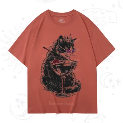 Purplehecate Martini Queen Cat T-Shirt
