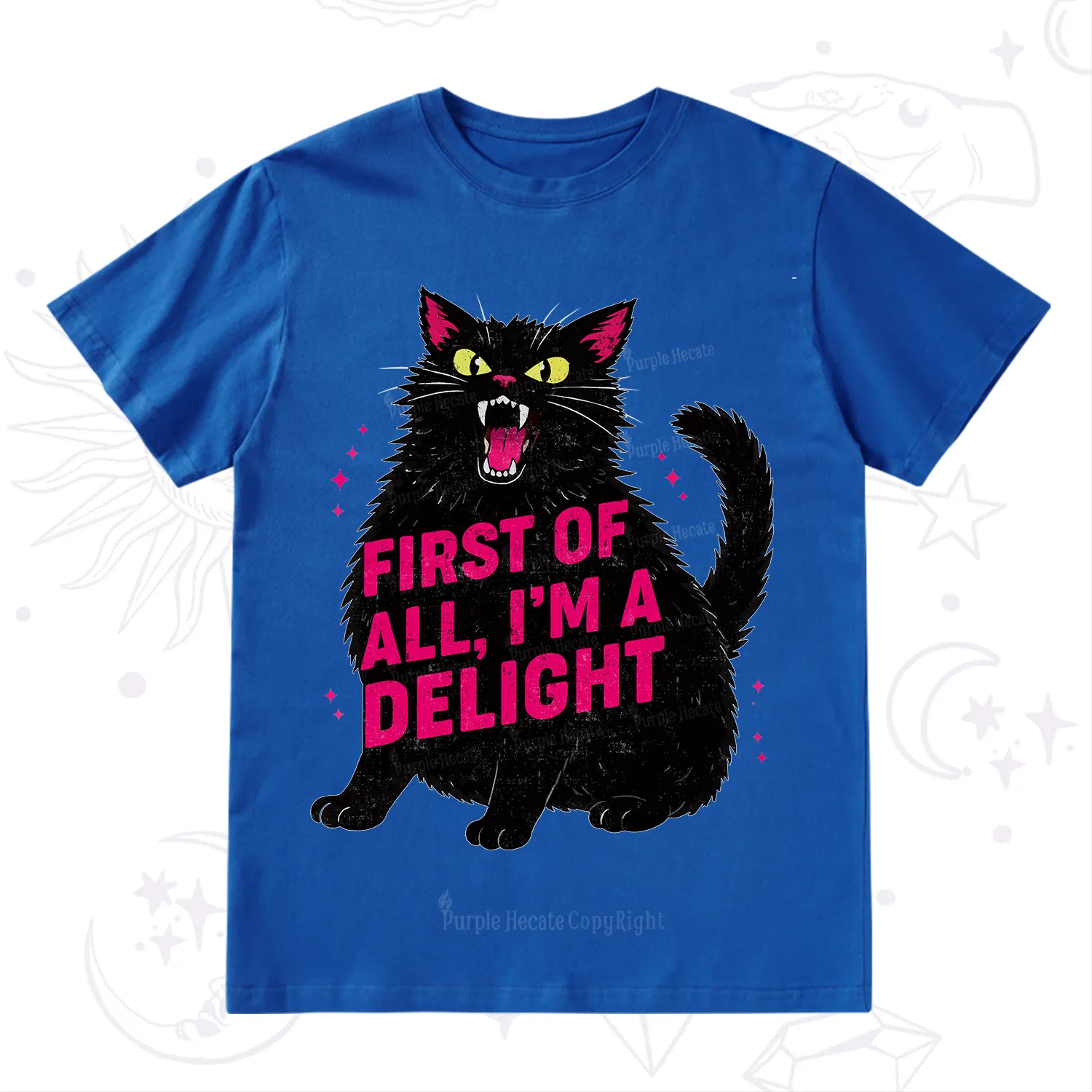 Purplehecate First Of All I'm A Delight Cat T-Shirt