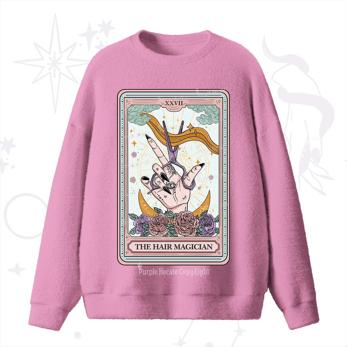 Purplehecate The Hair Magician Tarot Fuzzy Ugly Sweater