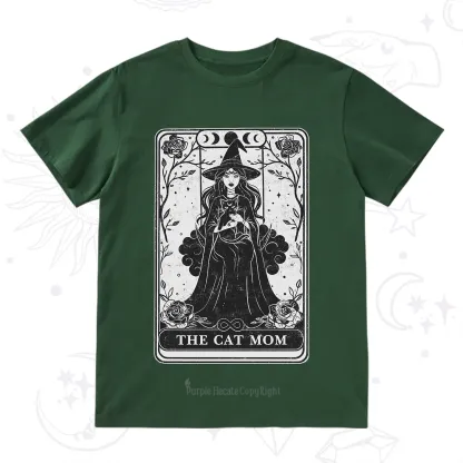 Purplehecate The Witch Cat Mom Tarot T-Shirt