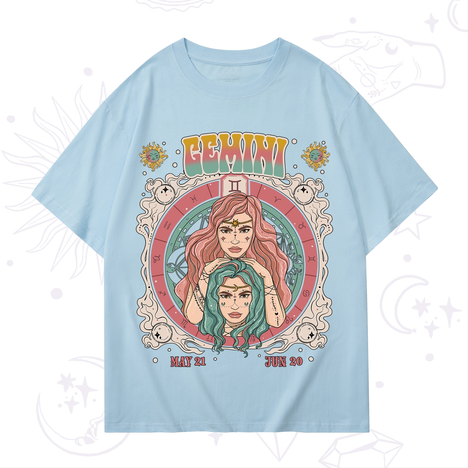 Purplehecate Gemini Cosmic Zodiac T-Shirt