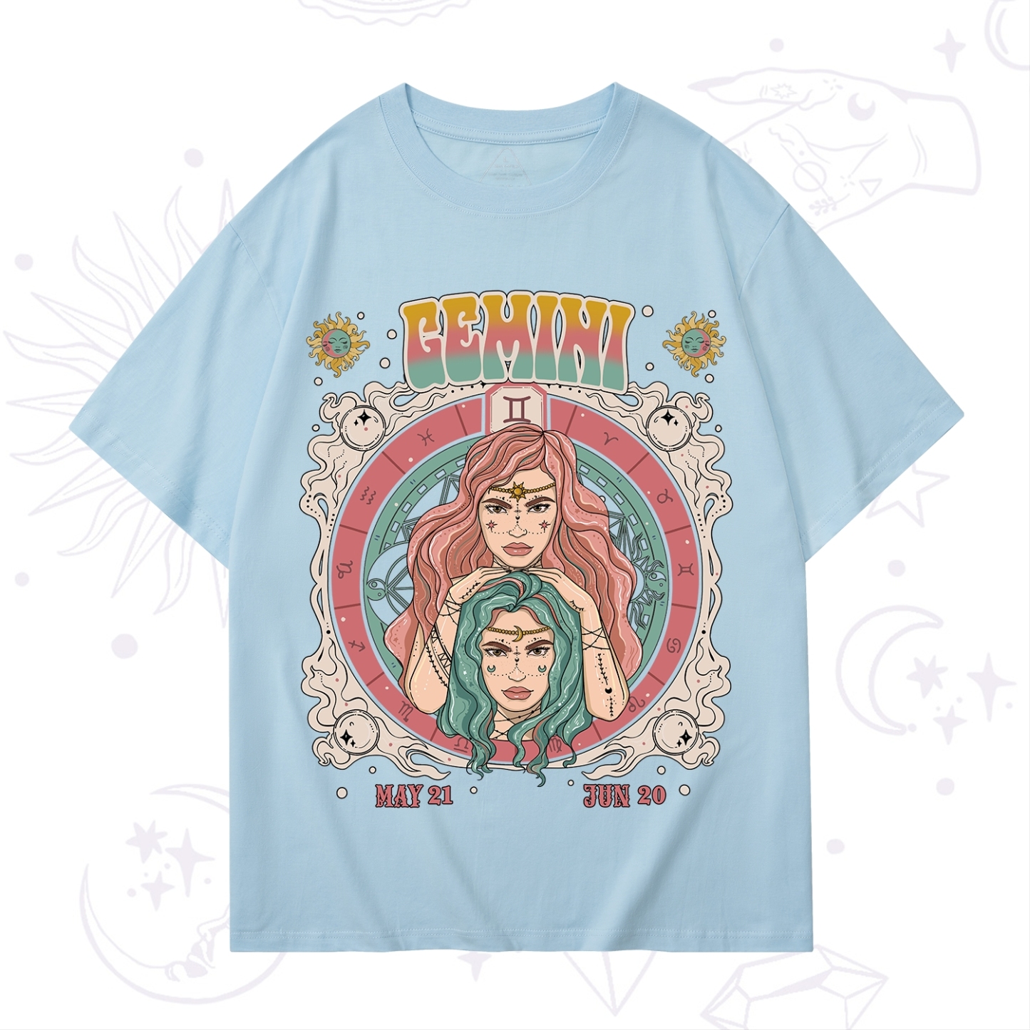 Purplehecate Gemini Cosmic Zodiac T-Shirt
