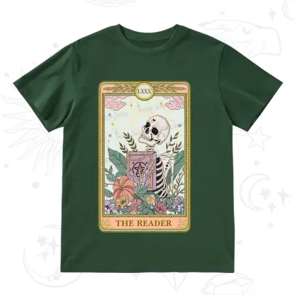 Purplehecate The Reader Occult Tarot Skeleton T-Shirt