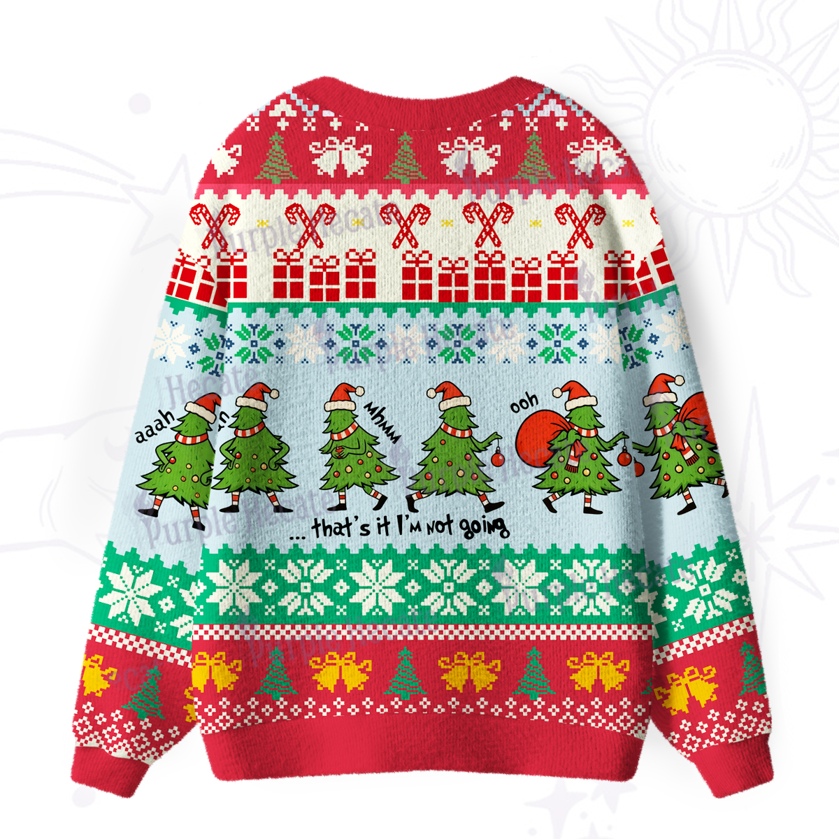 Purplehecate That's It I’m Not Going Christmas Ugly Cardigan Sweaters