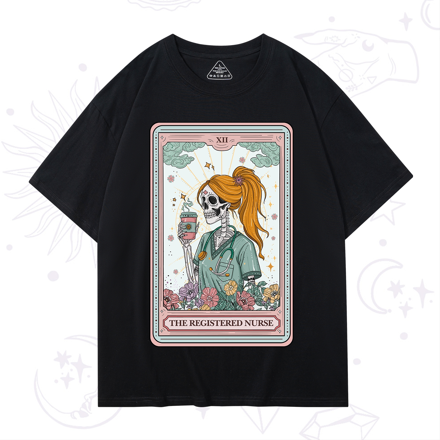 Purplehecate The Registered Nurse Skeleton Tarot T-Shirt