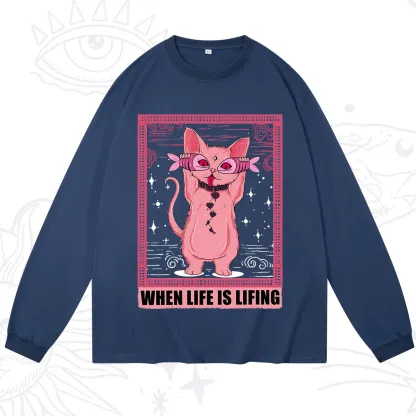 Purplehecate When Life Is Lifting Long Sleeve T-Shirt