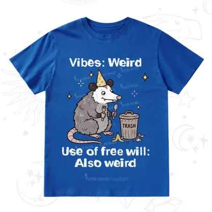 Purplehecate Weird Vibes Only Opossum T-Shirt