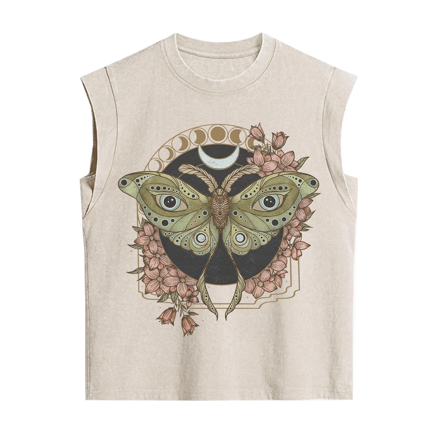 Purplehecate Luna Moth Vintage Washed Tank