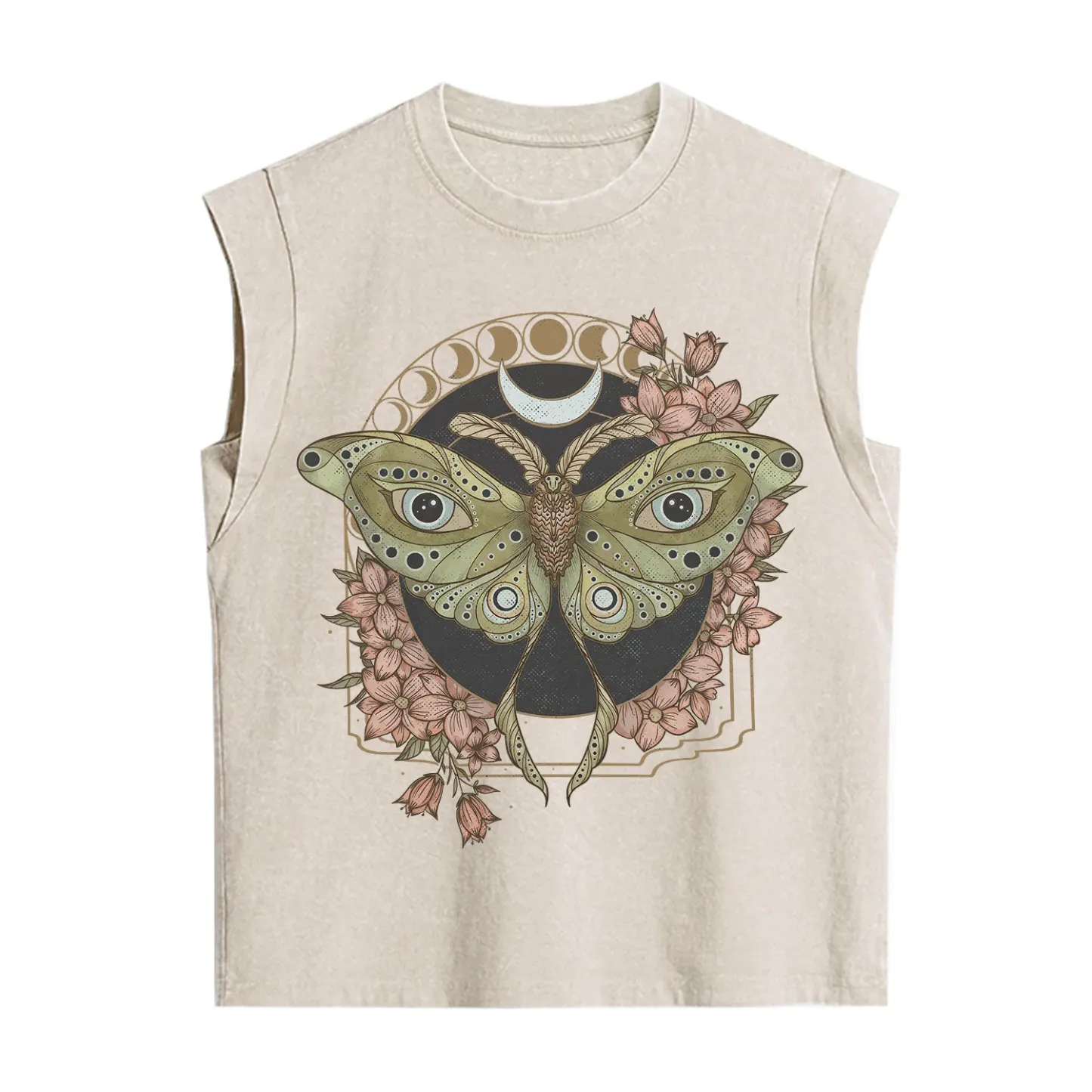 Purplehecate Luna Moth Vintage Washed Tank