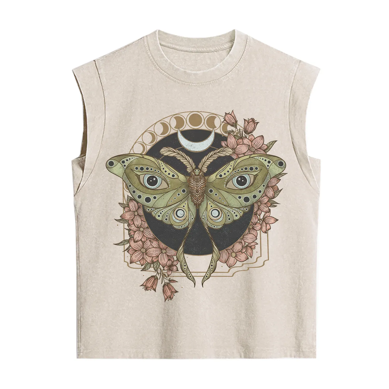 Purplehecate Luna Moth Vintage Washed Tank