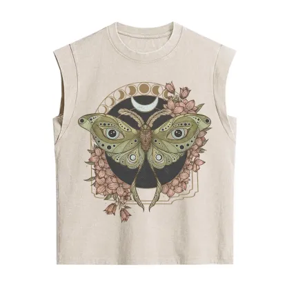 Purplehecate Luna Moth Vintage Washed Tank