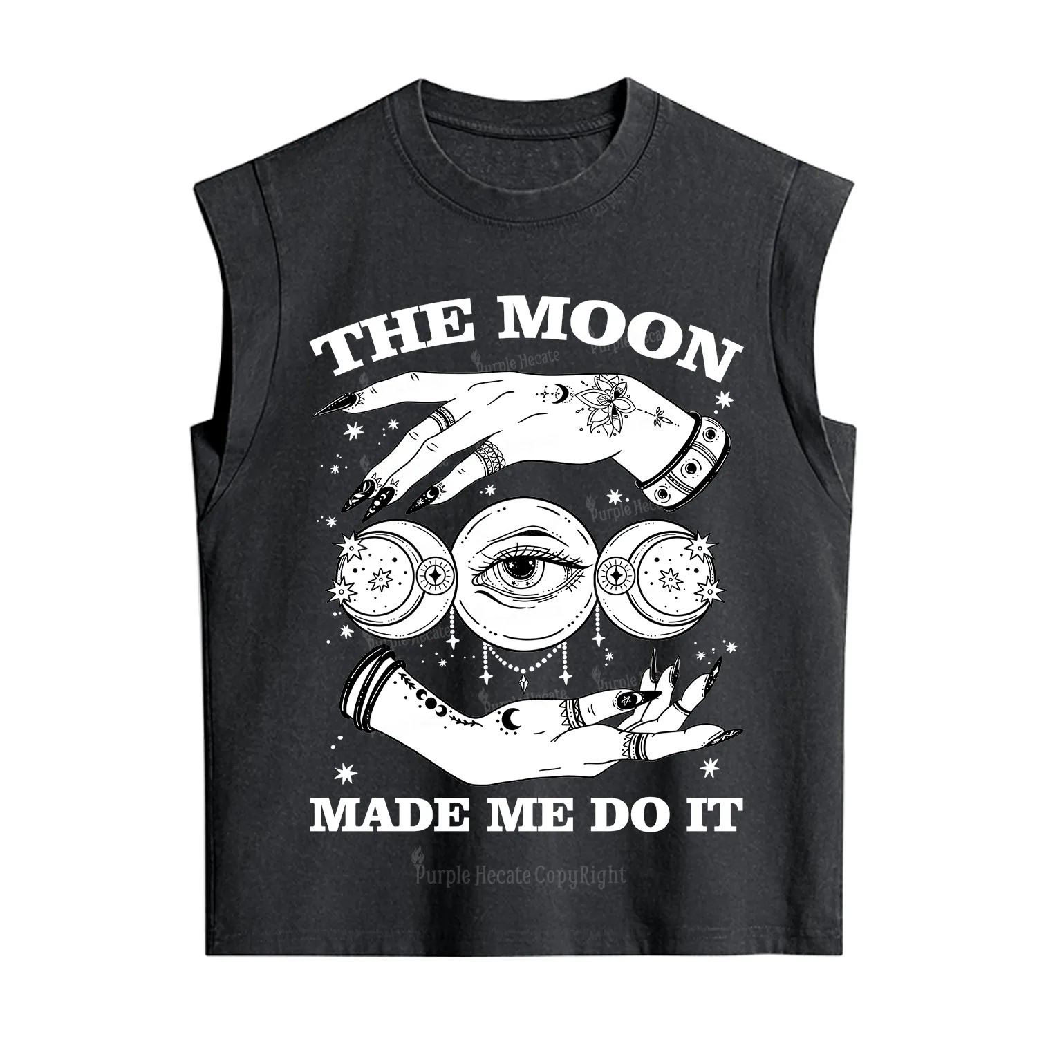 Purplehecate Funny The Moon Made Me Do It Vintage Washed Tank