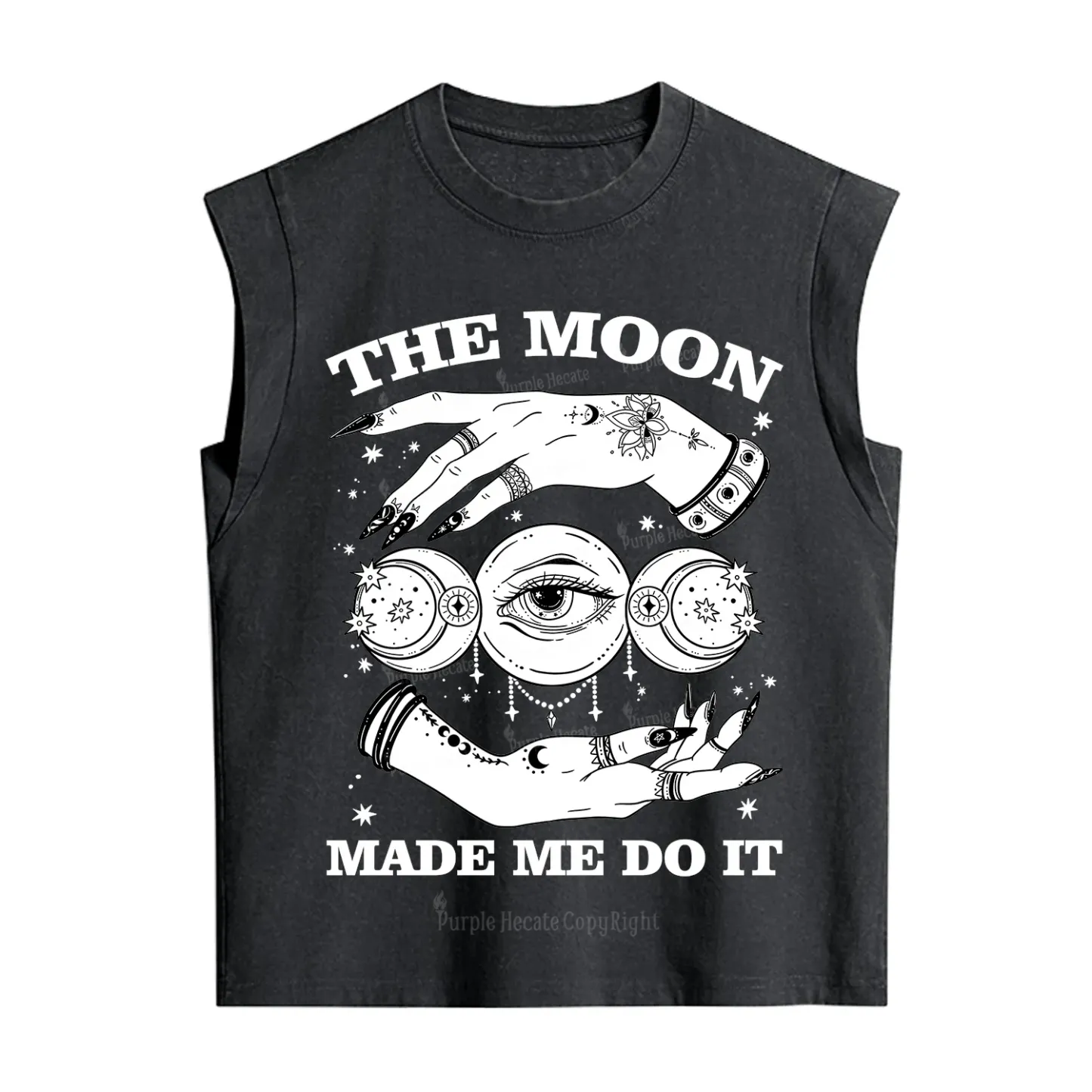 Purplehecate Funny The Moon Made Me Do It Vintage Washed Tank