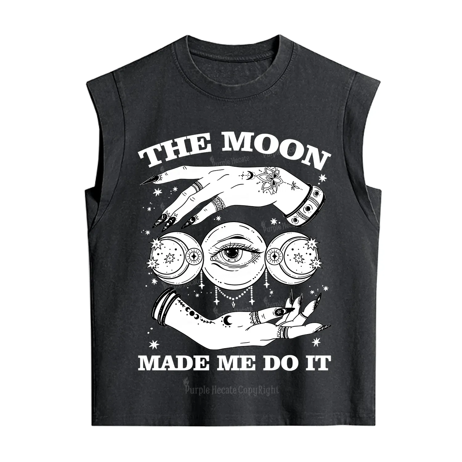 Purplehecate Funny The Moon Made Me Do It Vintage Washed Tank