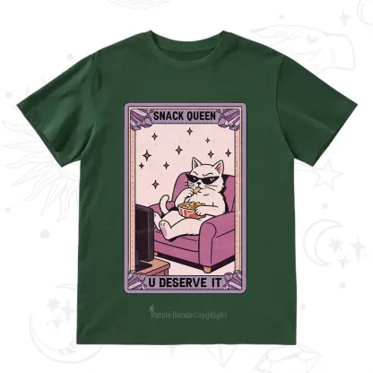 Purplehecate The Snack Queen Cat Tarot T-Shirt