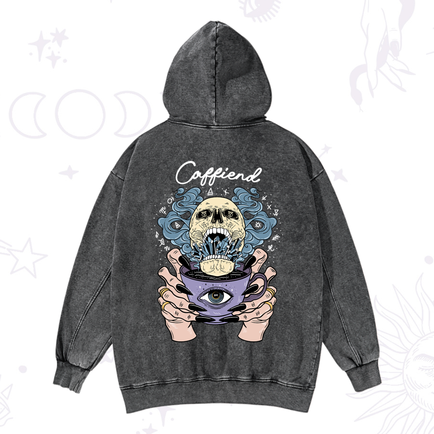 Magic Purplehecate Caffiend Washed Hoodie