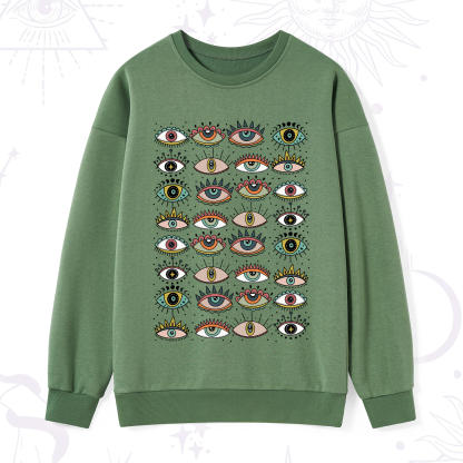 Purplehecate Evil Eye Pattern Sweatshirt