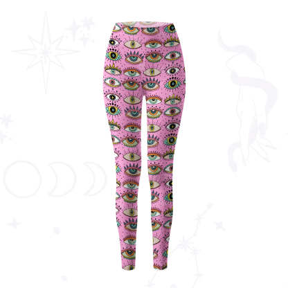 Purplehecate Evil Eye Pattern Yoga Pants