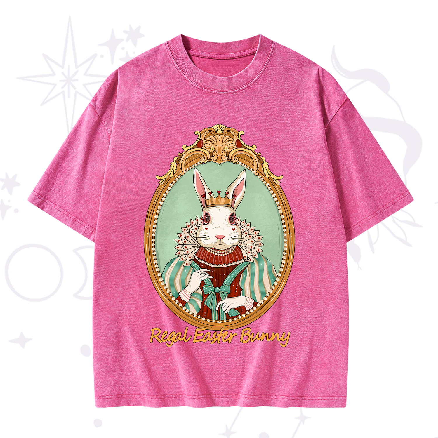 Purplehecate Regal Easter Bunny Washed T-Shirt