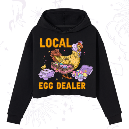 Purplehecate Local Egg Dealer Crop Hoodie