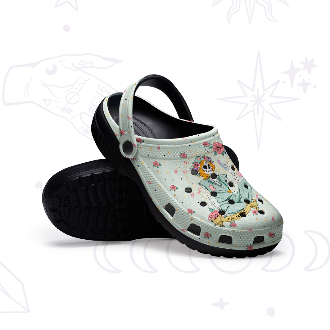 Purplehecate The Nurse Tarot Rubber Clogs
