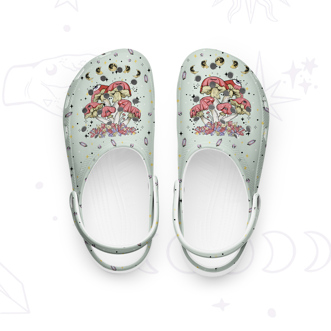 Purplehecate Magic Mushroom Rubber Clogs