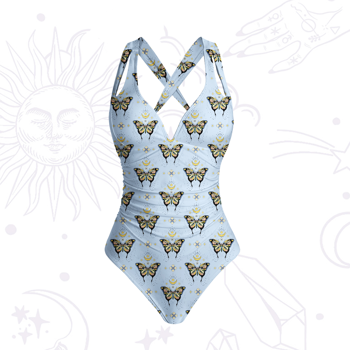 Purplehecate I Am Opening One-Piece Swimsuit