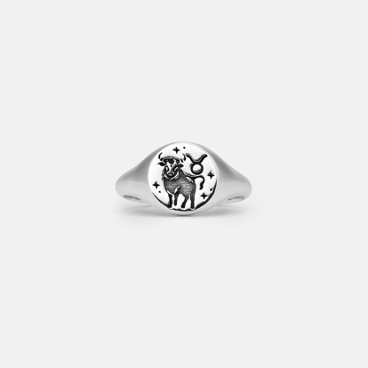 Purplehecate Taurus Zodiac Sterling Silver Ring