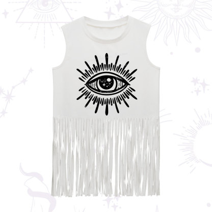 Purplehecate Evil Eye Fringe Tank Top