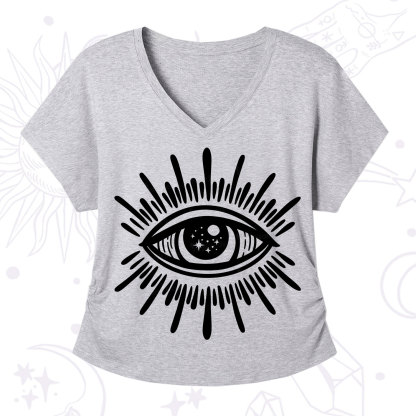 Purplehecate Evil Eye V-Neck T-Shirt
