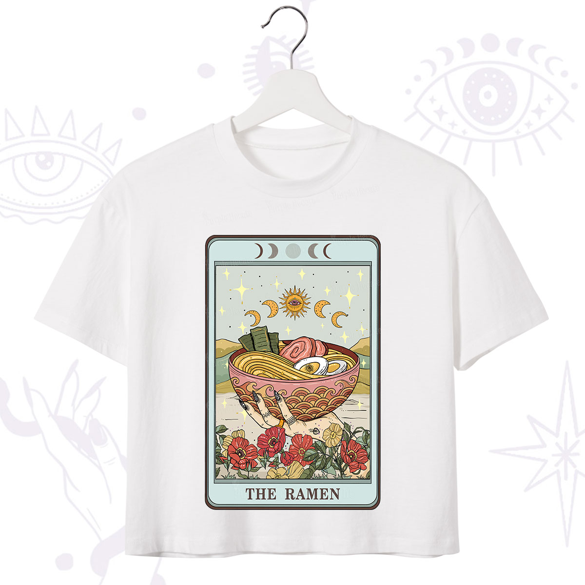 Purplehecate The Ramen Tarot Crop T-Shirt
