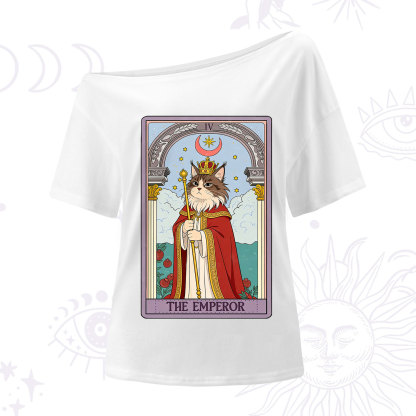Purplehecate The Emperor Cat Tarot One Shoulder T-Shirt