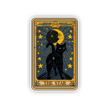 Purplehecate The Star Tarot Cat Sticker