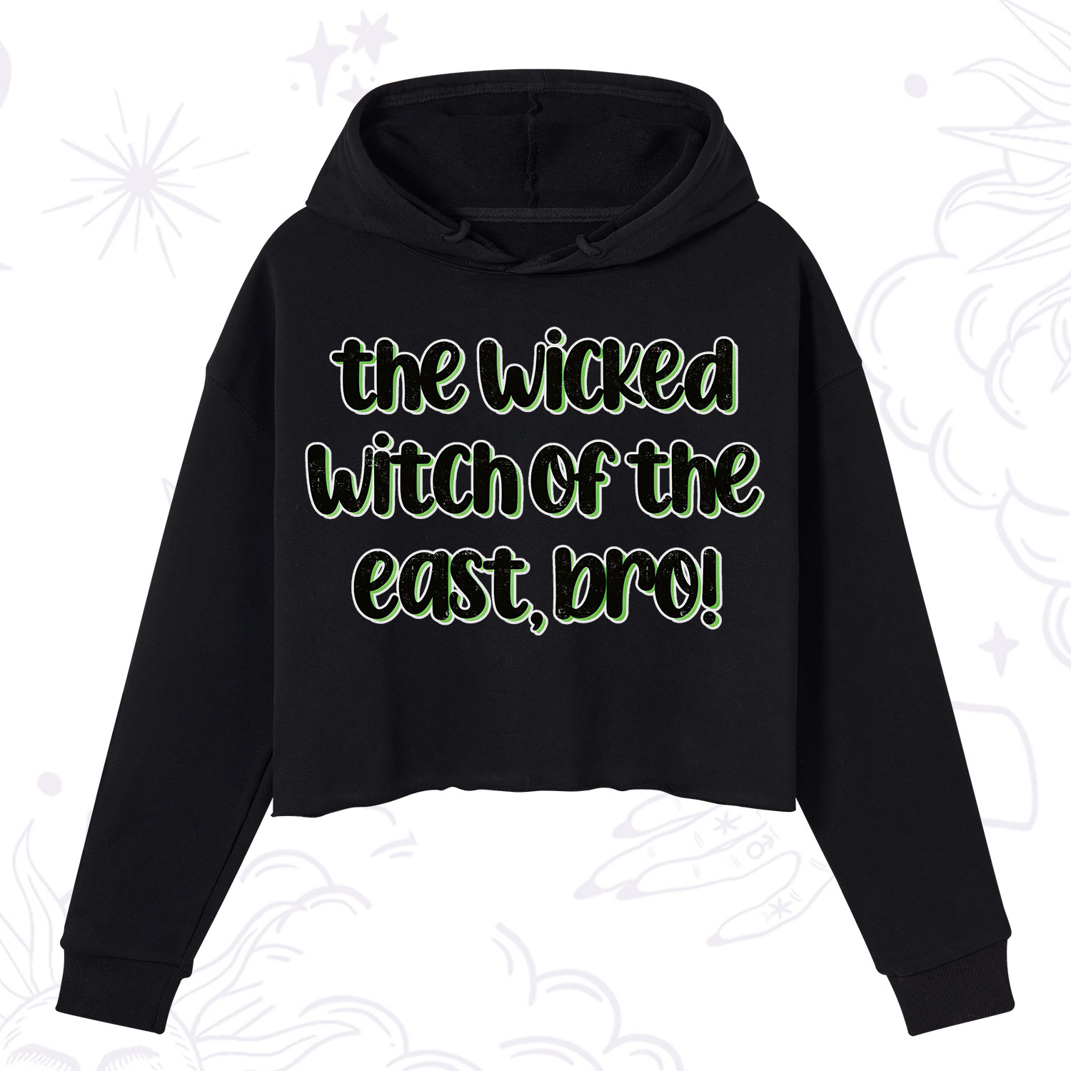 Purplehecate The Wicked Witch of the East Bro Crop Hoodie